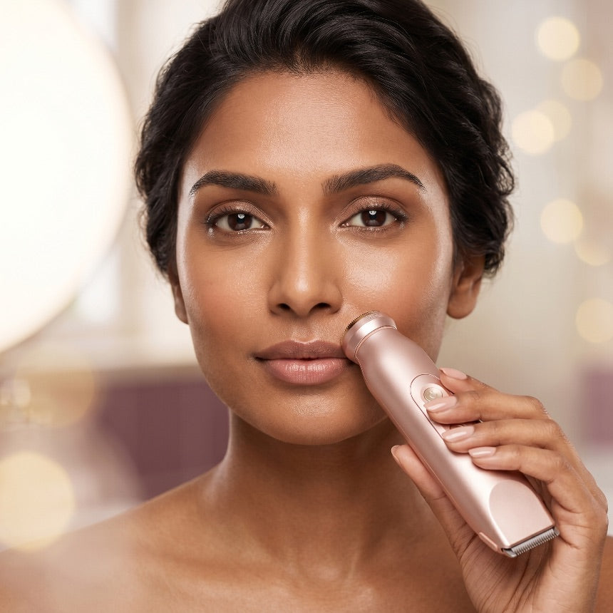 Brown Girl Beauty shaver, used on the face